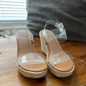Torrid clear strap wedges size 7.5 worn once